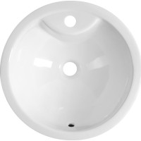 Aqualine SHIPRA keramické umyvadlo zápustné, průměr 46cm, bílá NP564