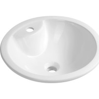 Aqualine SHIPRA keramické umyvadlo zápustné, průměr 46cm, bílá NP564