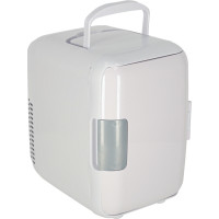 Cestovní elektrická mini chladnička do auta 2v1 4L - bílá