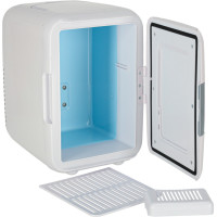 Cestovní elektrická mini chladnička do auta 2v1 4L - bílá