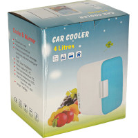 Cestovní elektrická mini chladnička do auta 2v1 4L - bílá