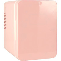 Cestovní elektrická mini chladnička do auta 2v1 4L - růžová