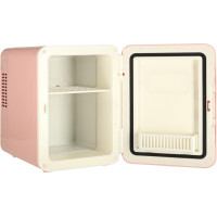 Cestovní elektrická mini chladnička do auta 2v1 4L - růžová