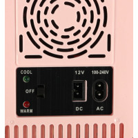 Cestovní elektrická mini chladnička do auta 2v1 4L - růžová