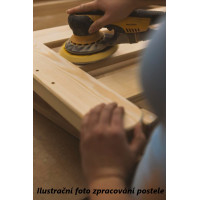 Dětská Montessori postel z masivu borovice FERDA - 200x90 cm - PŘÍRODNÍ BOROVICE