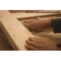 Dětská Montessori postel z masivu borovice LITTLE LUNARI - 200x90 cm - PŘÍRODNÍ BOROVICE