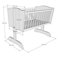 Dětská kolébka SWEET DREAM 90x40 cm - PŘÍRODNÍ BOROVICE