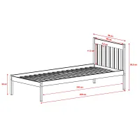 Dětská postel z masivu borovice MARTIN - 200x90 cm - kašmírová