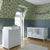 Dětská postýlka se šuplíkem LITTLE BAMBI 120x60 cm - BÍLÁ