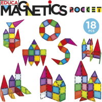 EDUCA Magnetická stavebnice Magnetics v pouzdře 18 dílků