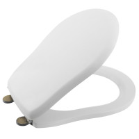 Kerasan RETRO WC sedátko Soft Close, bílá/bronz 108601N