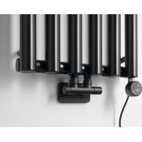 Sapho PILON otopné těleso 418x1800mm, se šesti háčky pro ručník, černá mat IZ132T