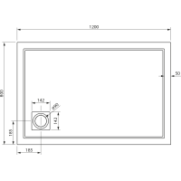 Gelco XENA sprchová vanička z litého mramoru, obdélník 120x80cm, bílá HX12080