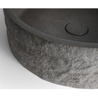 Sapho ISPIR betonové umyvadlo včetně výpusti, 40cm, černý granit AR476