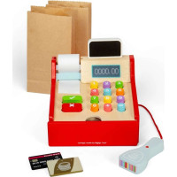 Bigjigs Toys Dětská dřevěná pokladna