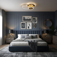 Stropní LED svítidlo ECLIPSE - 60W - zlaté + ovladač