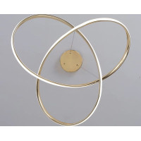 Stropní LED svítidlo RING 32W - zlaté - 55x55 cm