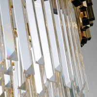 Stropní křišťálové svítidlo ROCK long - 60x30 cm - zlaté