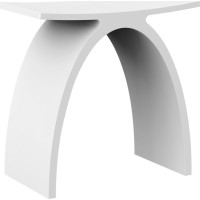 Sapho KORAL koupelnová stolička 43x43x23, 5cm, solid surface, bílá mat WF434