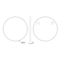 Sapho NOTION SLIM kulaté zrcadlo v rámu ø 60cm, bílá mat NT600W