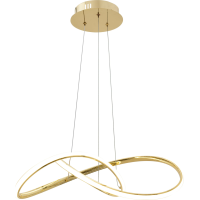 Stropní LED svítidlo RING 32W - zlaté - 55x55 cm