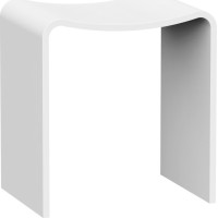 Sapho KORAL koupelnová stolička 40x43x30cm, solid surface, bílá mat WF462
