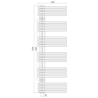 Sapho NYMPHA otopné těleso 500x1520mm, černá mat LLN152B
