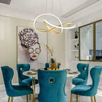 Stropní LED svítidlo RING 32W - zlaté - 55x55 cm