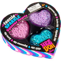 Schylling NeeDoh Mačkací Třpytivá srdíčka 3ks