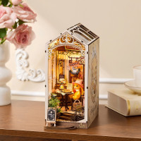 RoboTime 3D skládačka Zarážka na knihy Miniatura domečku Prázdninová kavárna