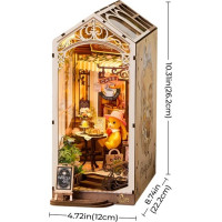 RoboTime 3D skládačka Zarážka na knihy Miniatura domečku Prázdninová kavárna