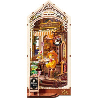 RoboTime 3D skládačka Zarážka na knihy Miniatura domečku Prázdninová kavárna