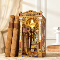 RoboTime 3D skládačka Zarážka na knihy Miniatura domečku Knihovna divů