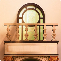 RoboTime 3D skládačka Zarážka na knihy Miniatura domečku Knihovna divů