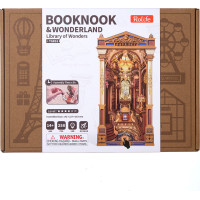 RoboTime 3D skládačka Zarážka na knihy Miniatura domečku Knihovna divů