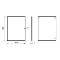 Sapho NOTION SLIM zrcadlo v rámu 60x80cm, zlato mat NT860G