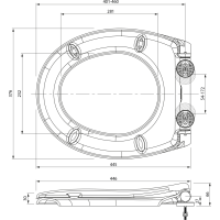 Sapho PHARO WC sedátko s LED podsvícením, Soft Close, Easy Take, bílá WX1315