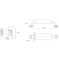 Sapho HANDICAP madlo se zádovou opěrkou, 500mm, bílá XH575W