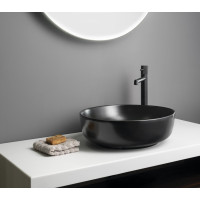 Sapho RONDEA keramické umyvadlo na desku Ø 41cm, černá mat AR445B