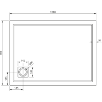 Gelco XENA sprchová vanička z litého mramoru, obdélník 120x90cm, bílá HX12090