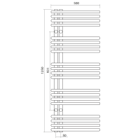 Sapho NYMPHA otopné těleso 500x1250mm, bílá mat LLN125W