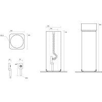 Kerasan HAKO keramický podstavec volně stojící pro umyvadlo 554331, černá mat 557331