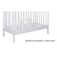 Dětská postýlka se šuplíkem LITTLE SISI 120x60 cm - BÍLÁ