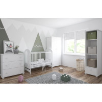 Dětská postýlka se šuplíkem LITTLE TIMON 120x60 cm - BÍLÁ