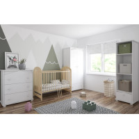 Dětská postýlka se šuplíkem LITTLE TIMON 120x60 cm - PŘÍRODNÍ BOROVICE