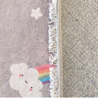 Dětský kusový koberec HONOR New - Duha - šedý