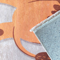 Dětský kusový koberec HONOR New - Lev - šedý