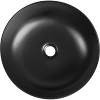 Sapho RONDEA keramické umyvadlo na desku Ø 41cm, černá mat AR445B