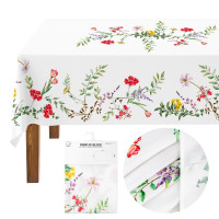Velikonoční ubrus BLISS Květy - 130x180 cm - bílý