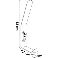 Sada kovových háčků FLORO 5 ks - černá